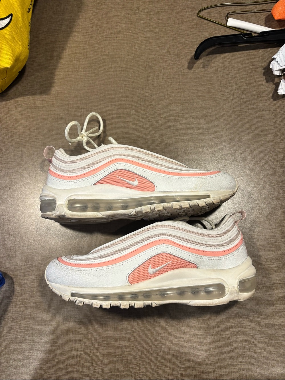 Nike Women’s Air Max 97 Sneakers - White & Coral Pink